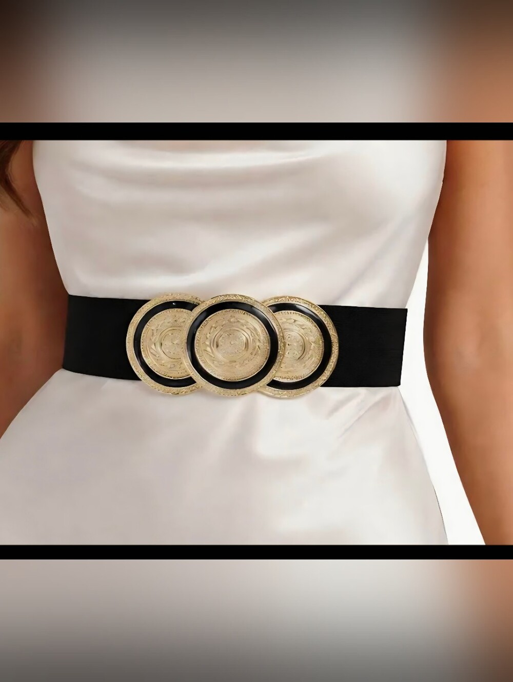 Nan Lewis 1980s Vintage Retro Glam Wide Cinch Belt